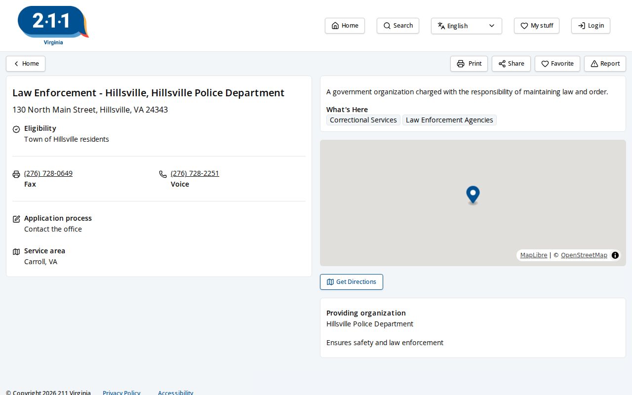 Hillsville warrant search: local police service-directory contact