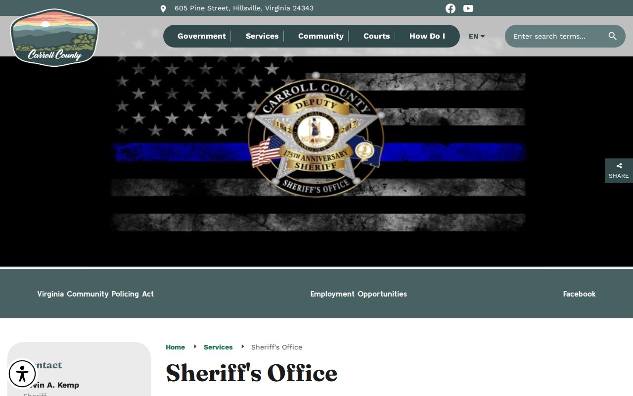 Carroll County active warrant records: Sheriff's Office contact and service information