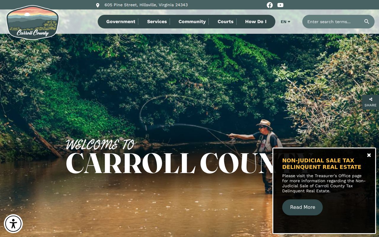 Carroll County warrant records: county government and court directory