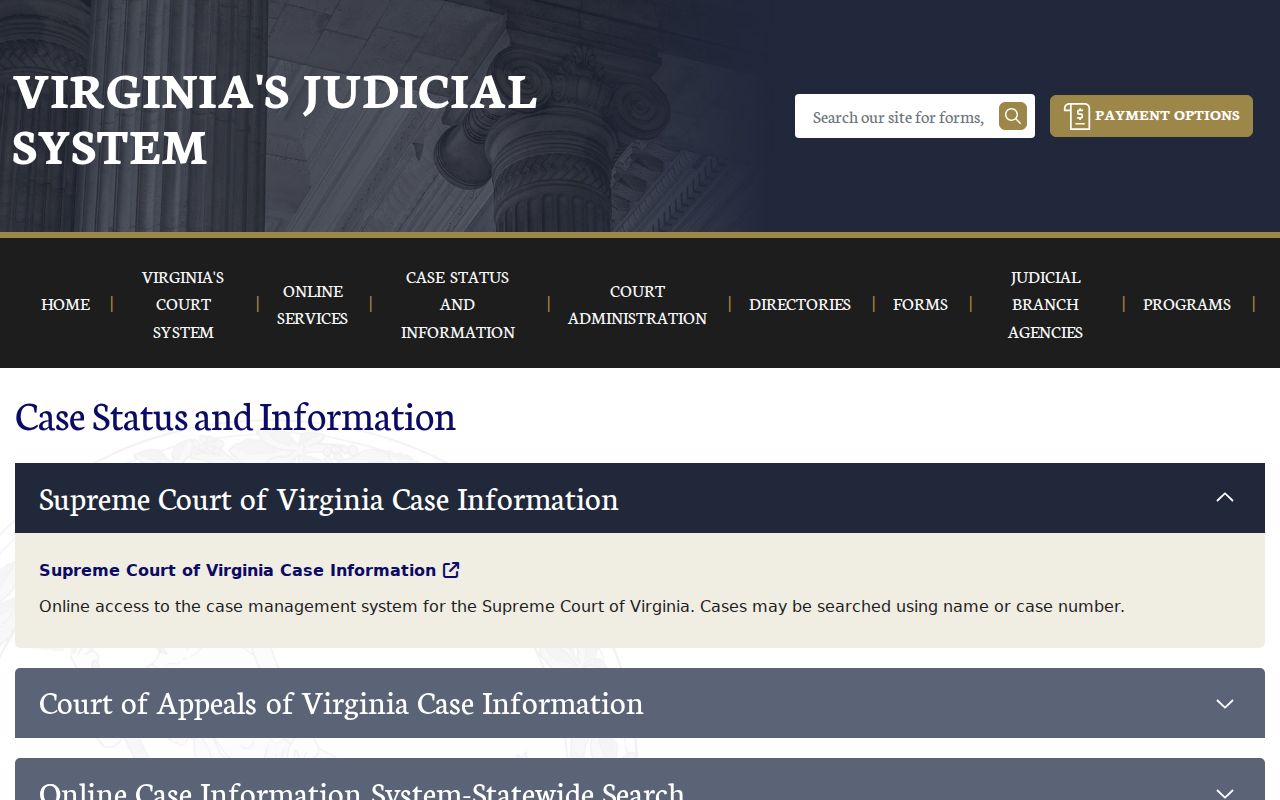 Carroll County warrant records: Virginia court case-information overview